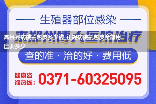 嵩县县病院割包皮多少钱_正规病院割包皮全部用度要多少